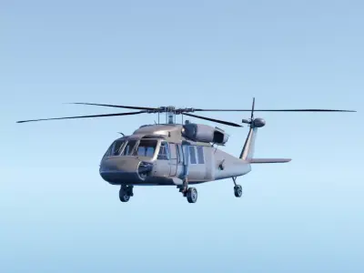 uh60 blackhawk Low-poly 3D model