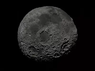 realstic moon 3D model