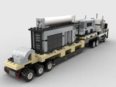 lowboy loaded lowboy loaded lowboy loaded 3D model