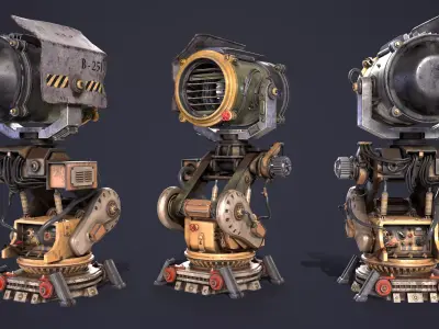 Sci - Fi Searchlight Military 3D model