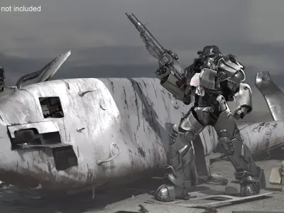 Fallout Combat Infantry Armor Walking for 3D Print 3D print model