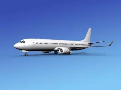Boeing 737-900ER Unmarked 3 3D model