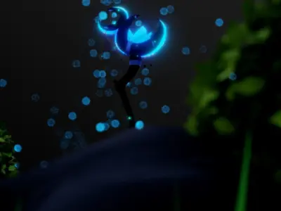 Moon Staff Low-poly 3D model