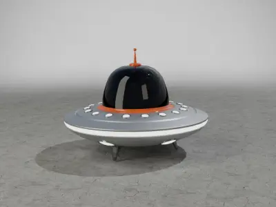 UFO Flying Saucer Low-poly 3D model