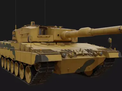 Leopard 2a4  Low-poly 3D model