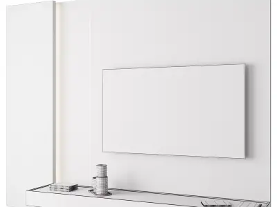  TV wall panel 004 Free 3D model