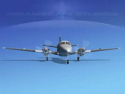 Beechcraft B99 Bare Metal 3D model
