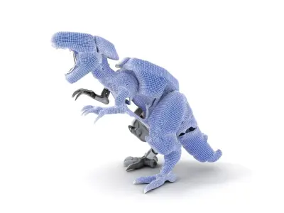 Futuristic Mechanical Dinosaur Model Pack Low-poly 3D model