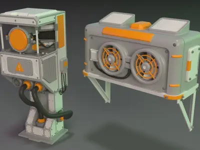 Wall Electric Props 1 - 20 pieces 3D model