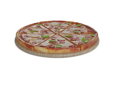 Pasties dumplings and pizzas Meat Feast Pizza 3D model