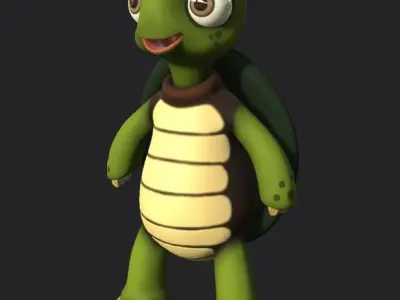 Cute Little Turtle 3d model Low-poly 3D model