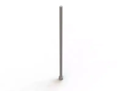 Puncao Cab Cilindrica A HSS 3 x 90 Tres S Cylindrical Head Punch 3D model