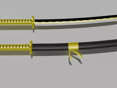 Katana Dorada 3D model