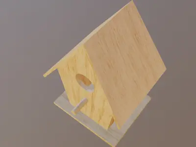 Bird House Low-poly 3D model