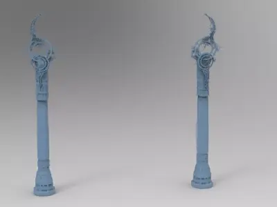 Final Fantasy Floating island tower 3D model