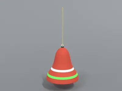Cartoon Christmas Bell Free 3D model