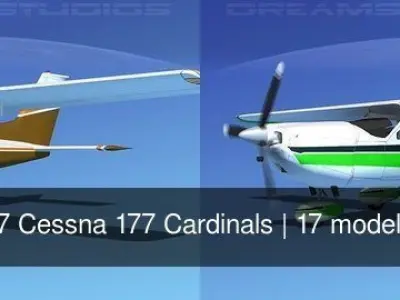 17 Cessna 177 Cardinals 3D Model Collection