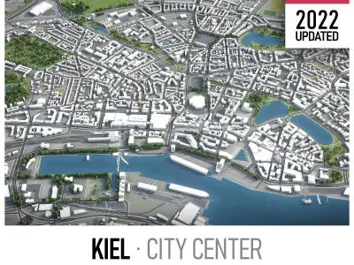 Kiel - center Low-poly 3D model