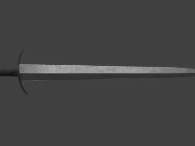 Short One-Handed Sword Broadsword Low-poly 3D model