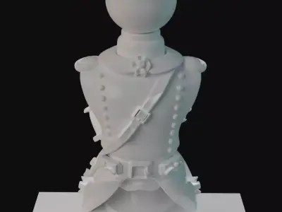 Rook stylized military uniform XVII-XVIII 3D model