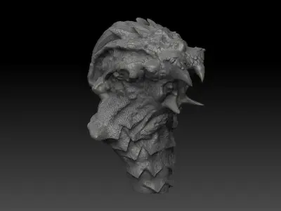 Enrewator Bird creature bust 3D model