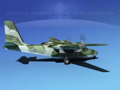 Aero Commander U-9 US Air Force 3D model