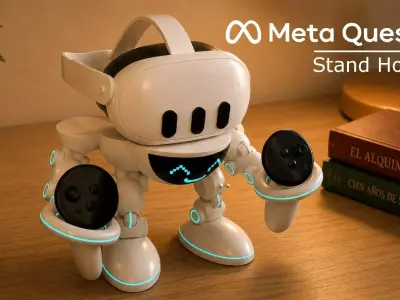 VR Meta Quest 3 Stand and Controller Holder 3D print model