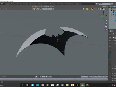 Batarang V3 Low-poly 3D model