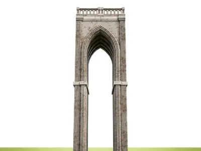 GOTHIC CASTLE BUILDING 26 Low-poly 3D model