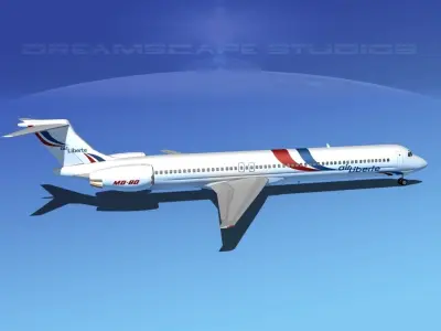 McDonnell Douglas MD80 Air Liberte 3D model