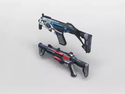 Futuristic Tactical Shotgun 3D Model 3D model