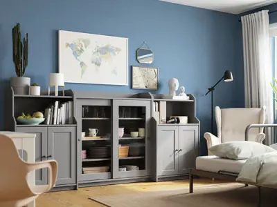 HAUGA storage combination 244x46x116 cm grey 357 EUR IKEA 3D model