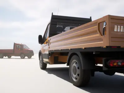 Pickup Truck 2- Transit - Game Ready Vehicle Low-poly 3D model