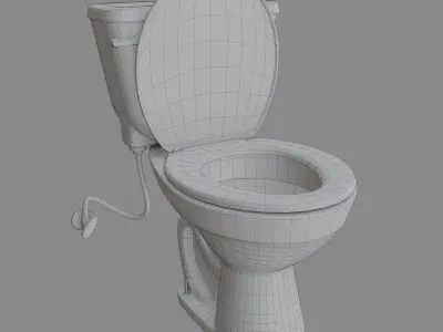Toilet Free low-poly 3D model buy