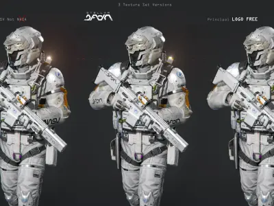 SCIFI - SPACE SOLDIER Low-poly 3D model