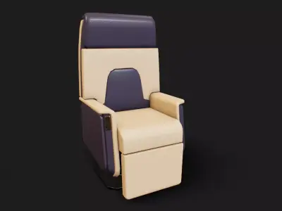 airplane vip seat Low-poly 3D model