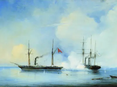 Vladimir steamshipfrigate 1848 Low-poly 3D model