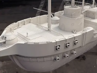 Marine Warship - One Piece 3D model