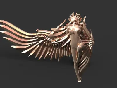 Angel Anatomy Sculptured Wings 3D model