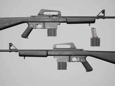 PBR ARMSCOR M1600 SA Low-poly 3D model