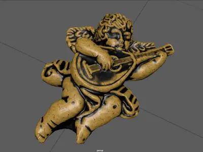 ANGEL FIGURE Low-poly 3D model