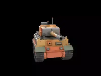 1960 German Heavy Tank Tiger 3D Model 3D print model