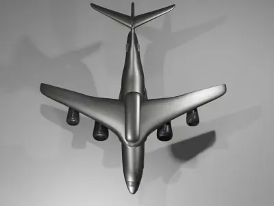 Military aircraft Low-poly 3D model