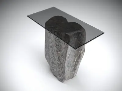 Minimal Rock Table Free low-poly 3D model