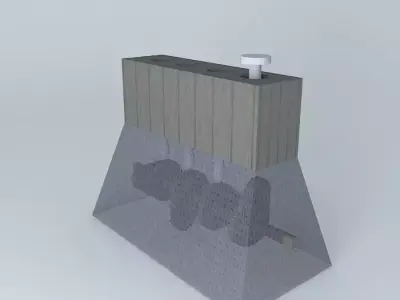 Lev wooden box with pipe in it Free 3D model