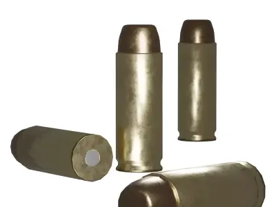 308 Round 50 AE Round And Shotgun Shells Game Optimized To Scale Low-poly 3D model