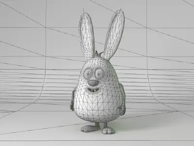 Bunny animation Low-poly 3D model