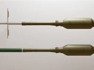 Ultimate RPG 7 Pack With Rockets Low-poly 3D model