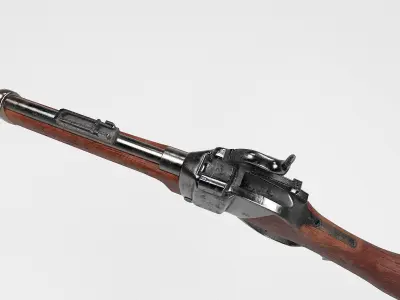 Sharps Model 1867 Low-poly 3D model