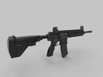 M416 RIFLE Low-poly 3D model Low-poly 3D model